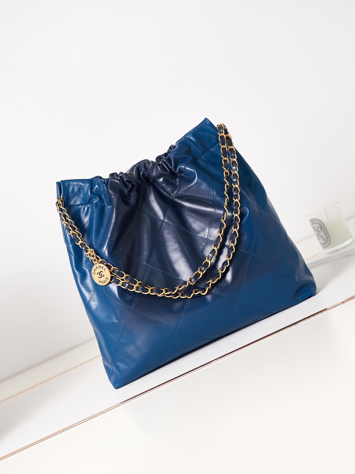 Calfskin 22 Handbag Shoulder Bag AS3261 Blue